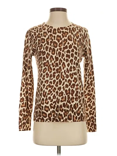 Pre-owned Jcrew Cashmere Pullover Sweater In Brown