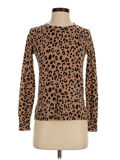Pre-owned Jcrew Cashmere Pullover Sweater In Brown