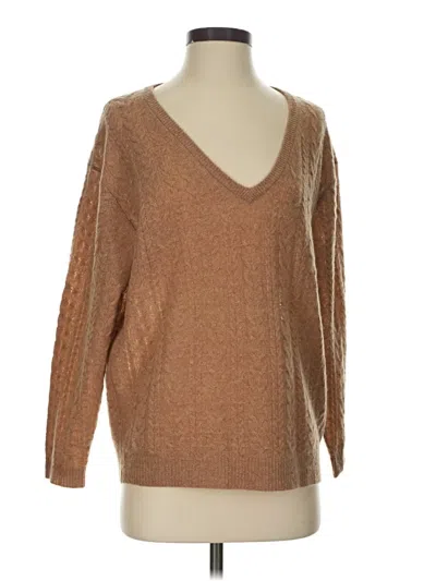 Pre-owned Jcrew Cashmere Pullover Sweater In Brown