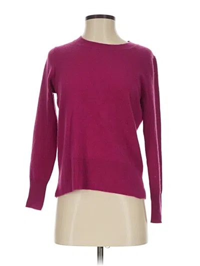 Pre-owned Jcrew Cashmere Pullover Sweater In Burgundy