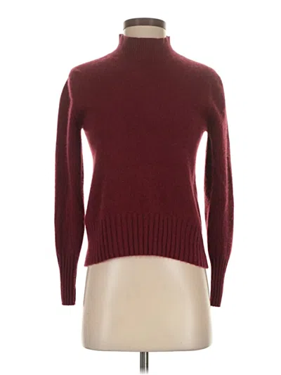 Pre-owned Jcrew Cashmere Pullover Sweater In Burgundy
