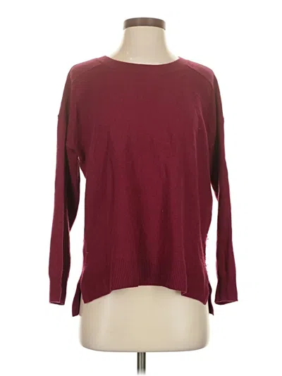 Pre-owned Jcrew Cashmere Pullover Sweater In Burgundy