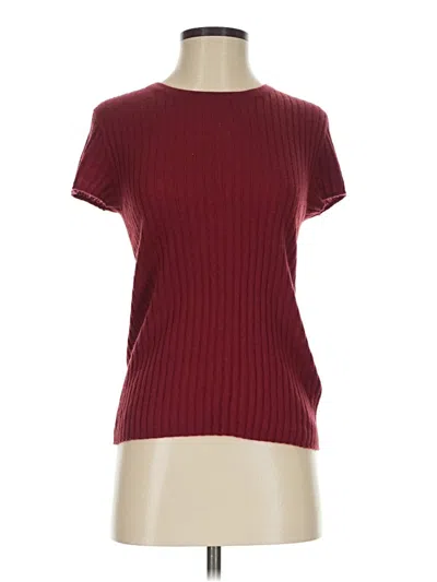 Pre-owned Jcrew Cashmere Pullover Sweater In Burgundy