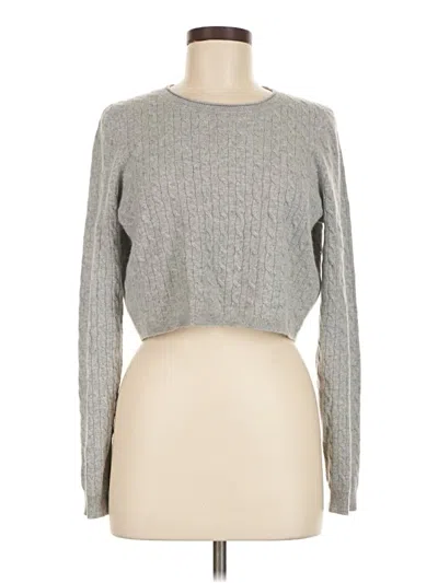 Pre-owned Jcrew Cashmere Pullover Sweater In Gray