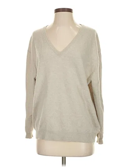Pre-owned Jcrew Cashmere Pullover Sweater In Gray