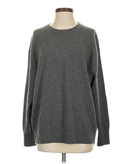 Pre-owned Jcrew Cashmere Pullover Sweater In Gray