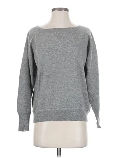 Pre-owned Jcrew Cashmere Pullover Sweater In Gray