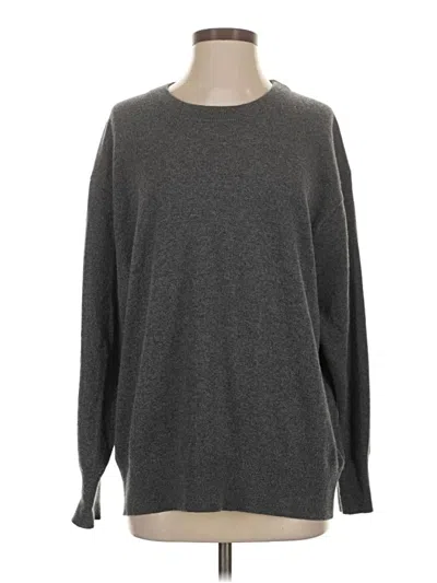 Pre-owned Jcrew Cashmere Pullover Sweater In Gray