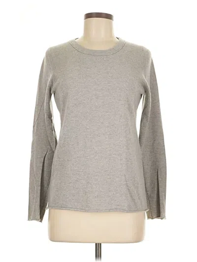 Pre-owned Jcrew Cashmere Pullover Sweater In Gray