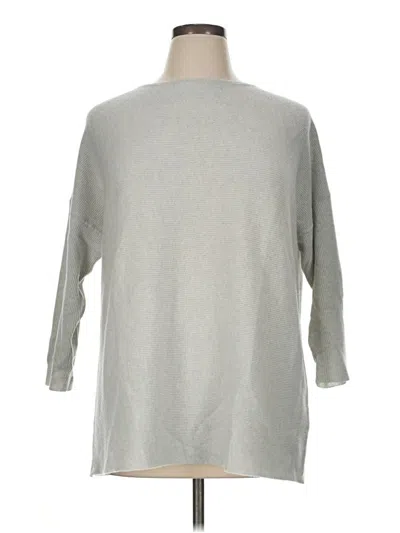 Pre-owned Jcrew Cashmere Pullover Sweater In Gray