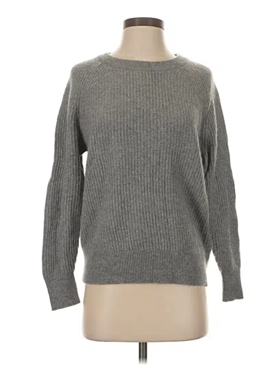 Pre-owned Jcrew Cashmere Pullover Sweater In Gray