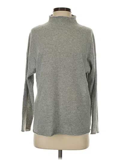 Pre-owned Jcrew Cashmere Pullover Sweater In Gray