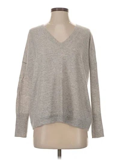 Pre-owned Jcrew Cashmere Pullover Sweater In Gray
