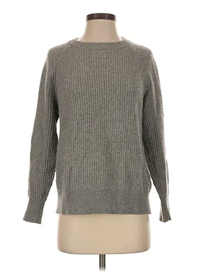 Pre-owned Jcrew Cashmere Pullover Sweater In Gray