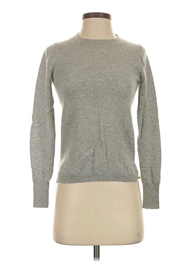 Pre-owned Jcrew Cashmere Pullover Sweater In Gray