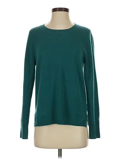 Pre-owned Jcrew Cashmere Pullover Sweater In Green