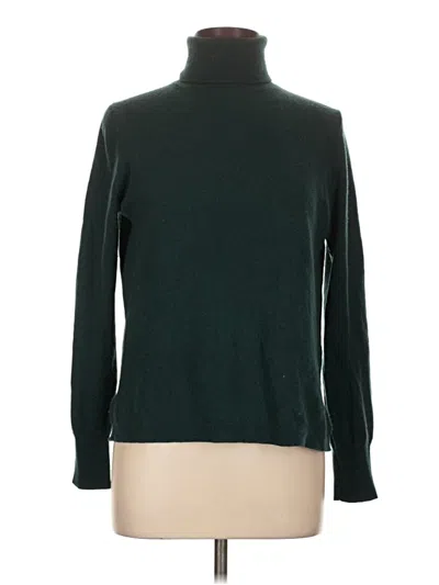 Pre-owned Jcrew Cashmere Pullover Sweater In Green