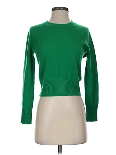Pre-owned Jcrew Cashmere Pullover Sweater In Green