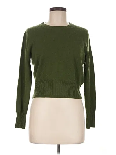 Pre-owned Jcrew Cashmere Pullover Sweater In Green