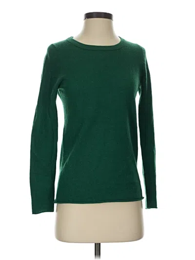 Pre-owned Jcrew Cashmere Pullover Sweater In Green