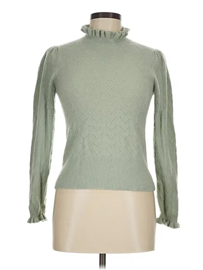 Pre-owned Jcrew Cashmere Pullover Sweater In Green
