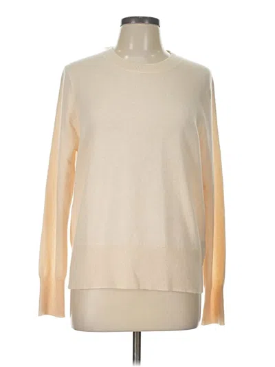 Pre-owned Jcrew Cashmere Pullover Sweater In Ivory