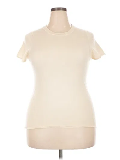 Pre-owned Jcrew Cashmere Pullover Sweater In Ivory