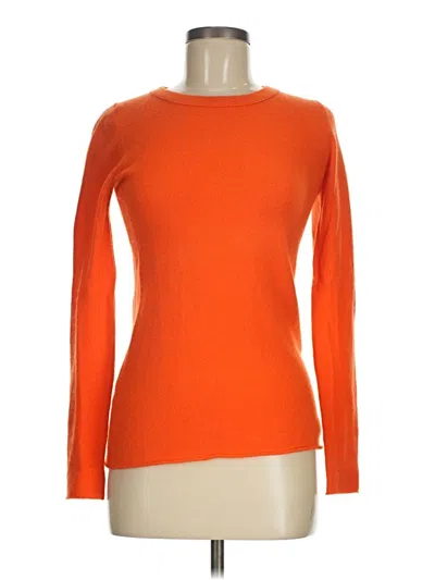Pre-owned Jcrew Cashmere Pullover Sweater In Orange
