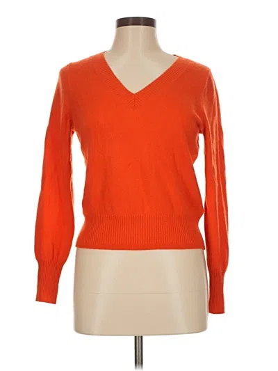 Pre-owned Jcrew Cashmere Pullover Sweater In Orange