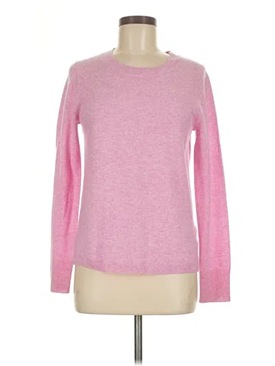 Pre-owned Jcrew Cashmere Pullover Sweater In Pink