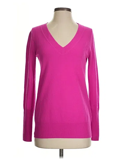 Pre-owned Jcrew Cashmere Pullover Sweater In Pink
