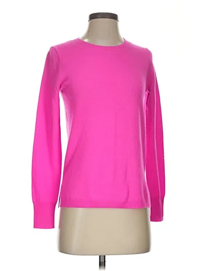Pre-owned Jcrew Cashmere Pullover Sweater In Pink