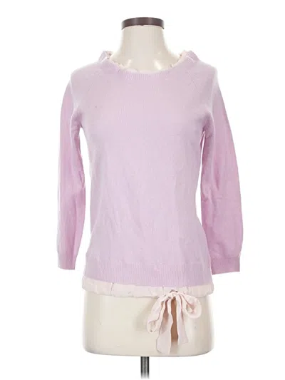 Pre-owned Jcrew Cashmere Pullover Sweater In Pink