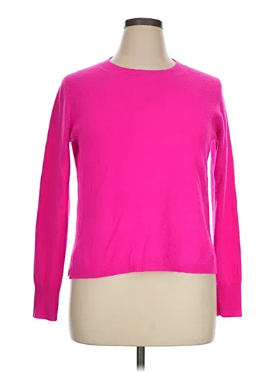 Pre-owned Jcrew Cashmere Pullover Sweater In Pink