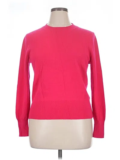 Pre-owned Jcrew Cashmere Pullover Sweater In Pink