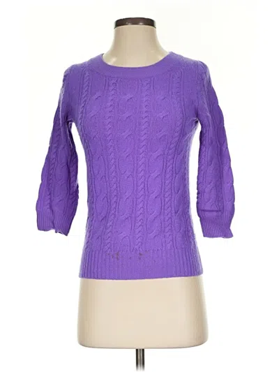Pre-owned Jcrew Cashmere Pullover Sweater In Purple