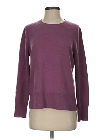 Pre-owned Jcrew Cashmere Pullover Sweater In Purple