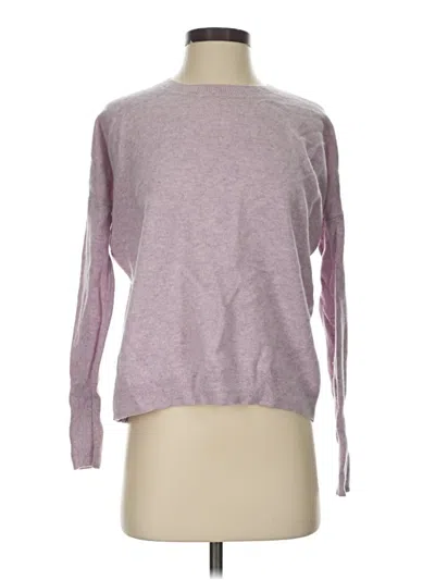 Pre-owned Jcrew Cashmere Pullover Sweater In Purple