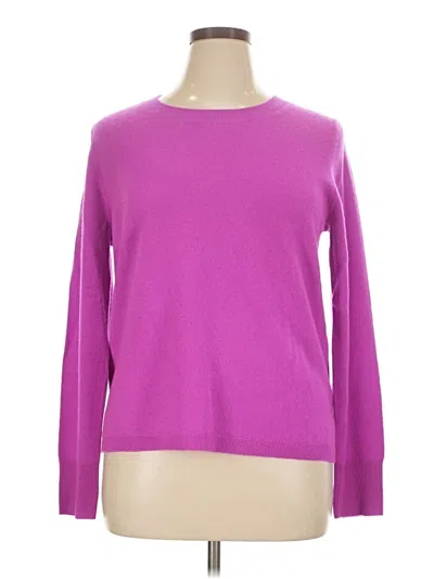 Pre-owned Jcrew Cashmere Pullover Sweater In Purple