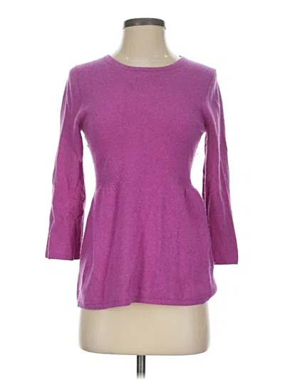 Pre-owned Jcrew Cashmere Pullover Sweater In Purple
