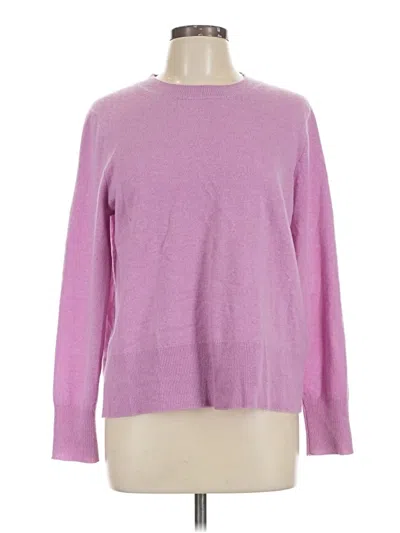 Pre-owned Jcrew Cashmere Pullover Sweater In Purple