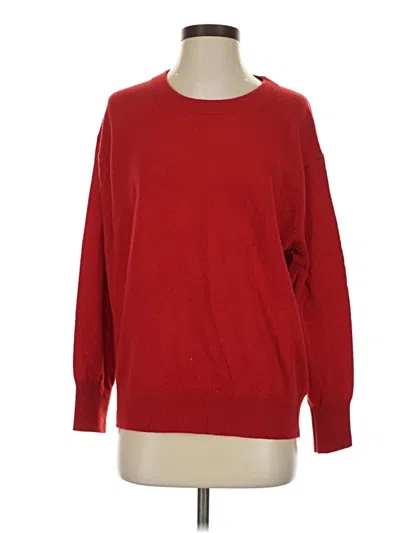 Pre-owned Jcrew Cashmere Pullover Sweater In Red