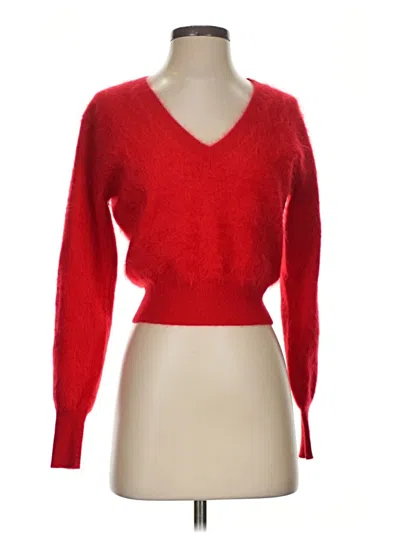 Pre-owned Jcrew Cashmere Pullover Sweater In Red