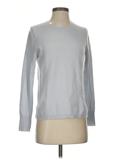 Pre-owned Jcrew Cashmere Pullover Sweater In Silver