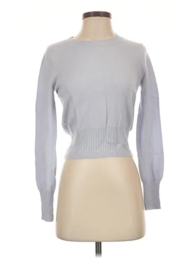 Pre-owned Jcrew Cashmere Pullover Sweater In Silver