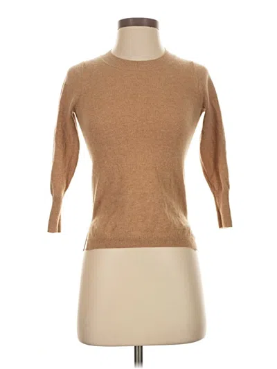 Pre-owned Jcrew Cashmere Pullover Sweater In Tan