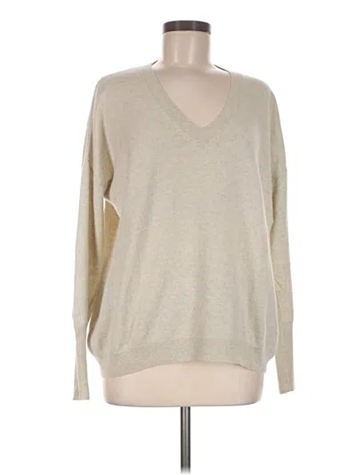Pre-owned Jcrew Cashmere Pullover Sweater In Tan