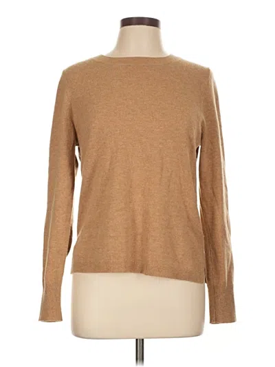 Pre-owned Jcrew Cashmere Pullover Sweater In Tan