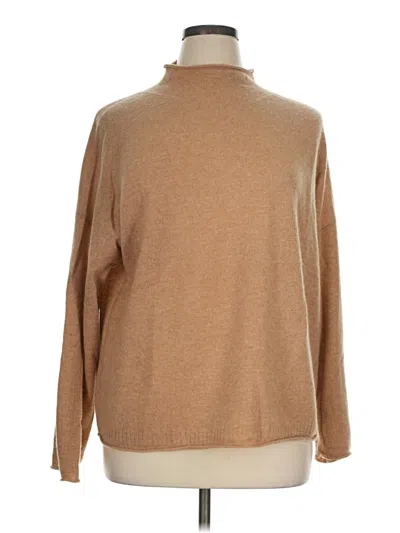 Pre-owned Jcrew Cashmere Pullover Sweater In Tan