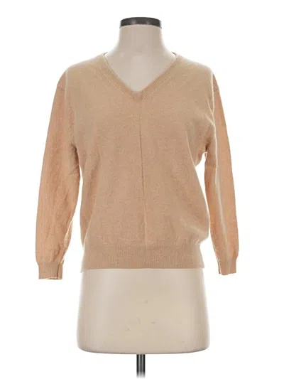 Pre-owned Jcrew Cashmere Pullover Sweater In Tan